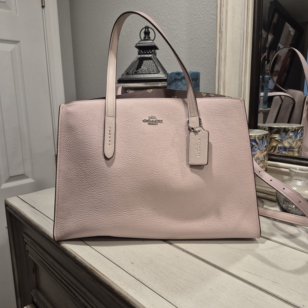 Coach Light Pink Leather Tote